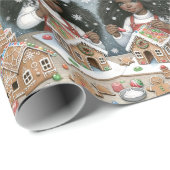 Zwarte tweeling gember brood huis inpakpapier (Rol Hoek)