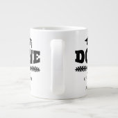 Zwarte typografie Afstuderen 2021 gepersonaliseerd Grote Koffiekop (Achterkant)