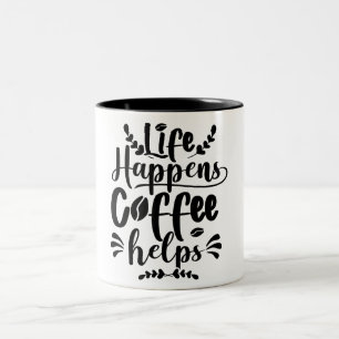 Zwarte Typografie Mok