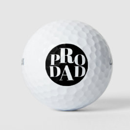 Zwarte Typografie Pro Pap Golfers Golfballen