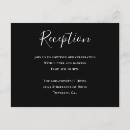 Zwarte Typografie Receptie Informatie Informatiekaartje