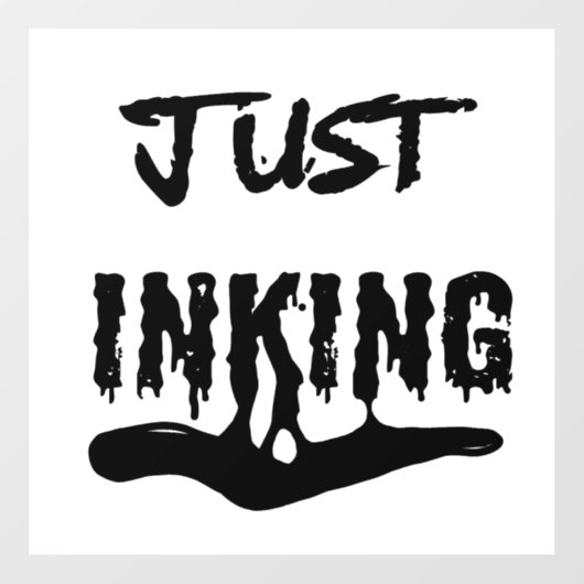 Zwarte typografie studio voor kunstenaars die net raamsticker (Vel)
