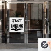 Zwarte typografie studio voor kunstenaars die net raamsticker (Kantoordeur)
