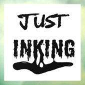 Zwarte typografie studio voor kunstenaars die net raamsticker (Vel 3)