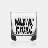 Zwarte typografie van een vriend whisky glas (Voorkant)