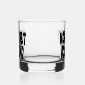 Zwarte typografie van een vriend whisky glas (Links)