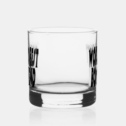 Zwarte typografie van een vriend whisky glas (Links)