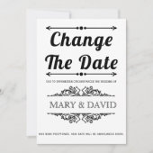 Zwarte typografie Verander de aankondiging van de  (Voorkant)