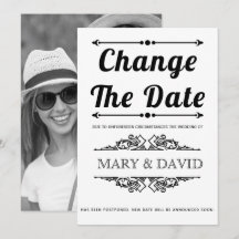 Zwarte typografie Verander de aankondiging van de 