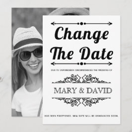 Zwarte typografie Verander de aankondiging van de