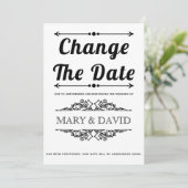 Zwarte typografie Verander de aankondiging van de (Staand voorkant)