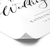 zwarte typografie welkom trouwbord poster (Hoek)