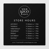 Zwarte typografie Zakelijke logo winkel openingsti Raamsticker (Vel)