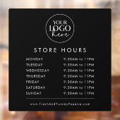 Zwarte typografie Zakelijke logo winkel openingsti Raamsticker (Vel 2)