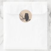 Zwarte Uil - Halloween Sticker (Tas)