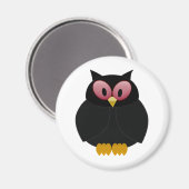 Zwarte uil magneet (Voorkant / Achterkant)