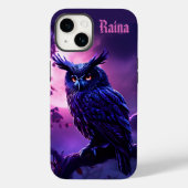 Zwarte Uil om middernacht Case-Mate iPhone Case (Achterkant)