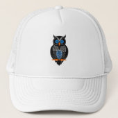 Zwarte Uil Trucker Hoed Trucker Pet (Voorkant)