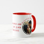 Zwarte uitmuntendheid Quote Hart Vorm Foto licht R Mok (Voorkant rechts)