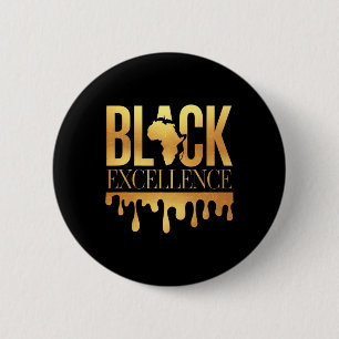Zwarte Uitmuntendheid Zwarte Geschiedenis Maand Af Ronde Button 5,7 Cm
