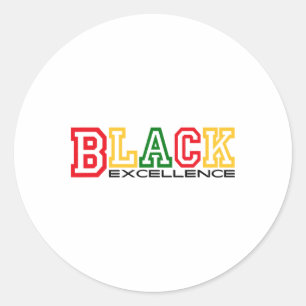 Zwarte Uitmuntendheid Zwarte Geschiedenis Maand Af Ronde Sticker