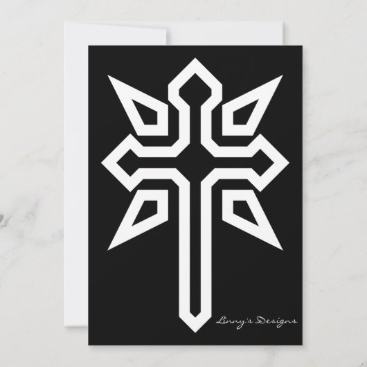 Zwarte uitnodiging kerktoren save the date (Achterkant)