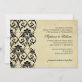 Zwarte  uitnodiging voor het huwelijk (Voorkant)