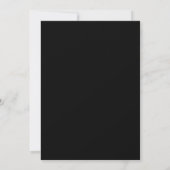 Zwarte uitnodigingen voor 15e verjaardag Vette typ (Achterkant)
