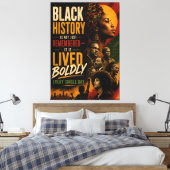 Zwarte Uitstekende Quote 2e Canvas Afdruk (Insitu (Slaapkamer))