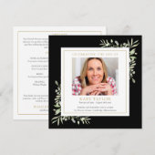 Zwarte uitvaart herdenkingsdienst programmaboekje (Voorkant / Achterkant)