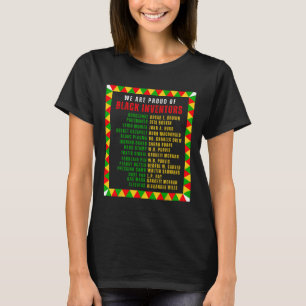 Zwarte uitvinders trots zwarte geschiedenis maand  t-shirt