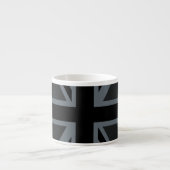 Zwarte uniale vlag Vlaggenontwerpdecor Espresso Kop (Voorkant)