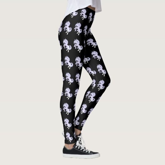 Zwarte Unicorn-Leggings Leggings (Rechts)