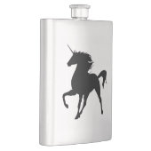 Zwarte Unicorn Silhouette Flask Flacon (Rechts)