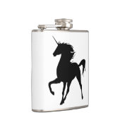 Zwarte Unicorn Silhouette Flask Heupfles (Rechts)