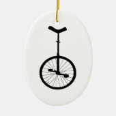 Zwarte Unicycle Keramisch Ornament (Voorkant)
