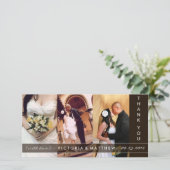 ZWARTE UNIE | BRUILOFT BEDANKT KAART (Staand voorkant)