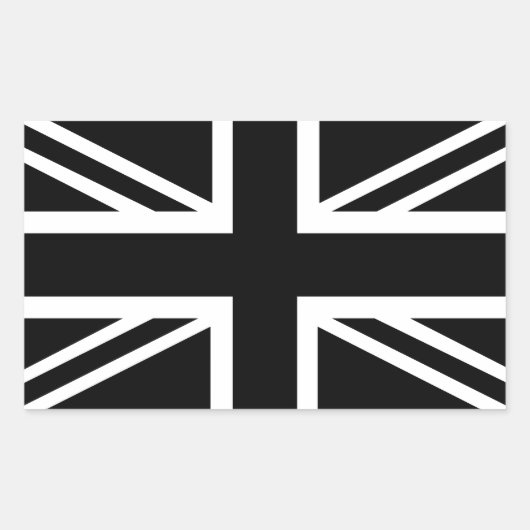 Zwarte-Unievlag Britse vlag (UK) Rechthoekige Sticker (Voorkant)