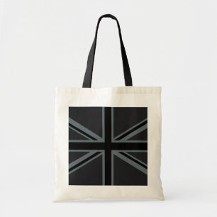 Zwarte Union Jack Britse Vlag Decoratie Tote Bag