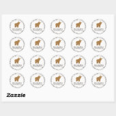 Zwarte Unique Boho Holy Koe Western Baby shower Ronde Sticker (Vel)