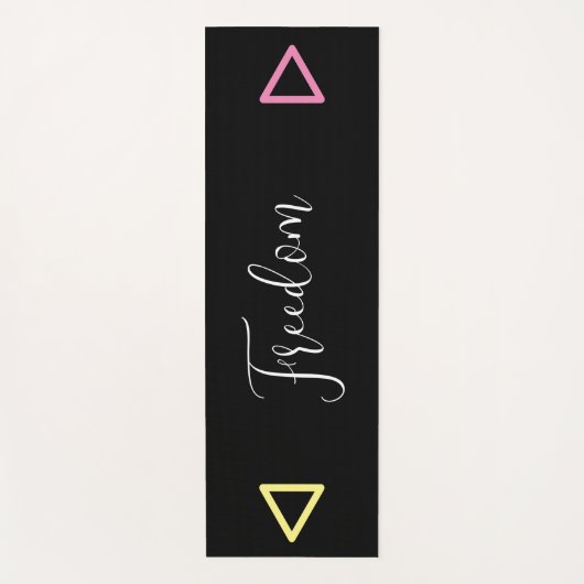 Zwarte Unisex gepersonaliseerd Yogamat (Voorkant)