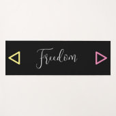 Zwarte Unisex gepersonaliseerd Yogamat (Voorkant (horizontaal))