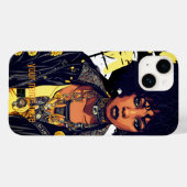 ZWARTE URBANE SCHOONHEID ROCK ROLL LEREN JAS REBEL Case-Mate iPhone CASE (Achterkant (horizontaal))