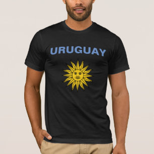 Zwarte Uruguay Sun van mei T-shirt