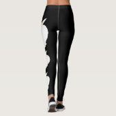 Zwarte Utah State Flower Sego Lily Leggings (Achterkant)