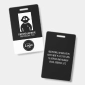 Zwarte V1 Personeelsbadge Badge (Voor- en achterkant)