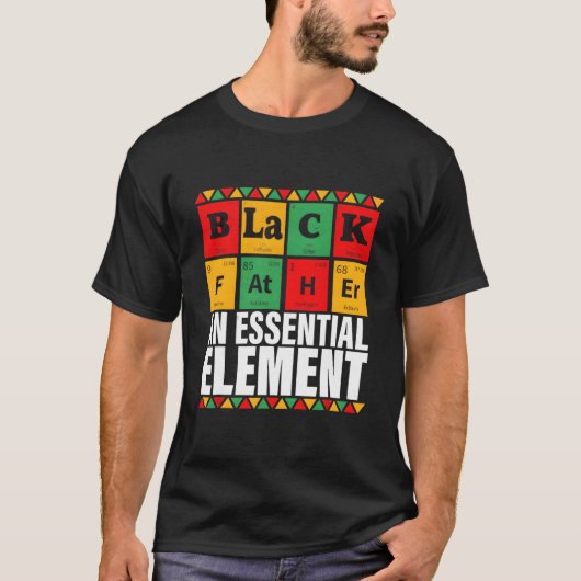 Zwarte Vader De Essentiële Elet Vaderdag T-shirt (Voorkant)