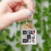 Zwarte Vader Douane Foto Collage Sleutelhanger (Hand)