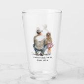 Zwarte vader en dochter Bond (10) Glas (Achterkant)