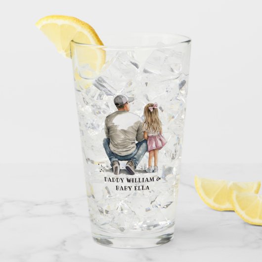 Zwarte vader en dochter Bond (10) Glas (Voorkant ijs)